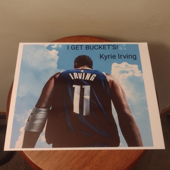 NEW! KYRIE IRVING SELF-MADE I GET BUCKETS💦ULTRA GLOSSY 8.5x11 BASKETBALL POSTER - Picture 6 of 6